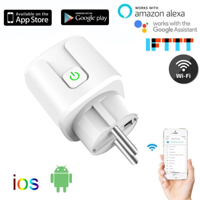 10A/16A EU wifi Smart Plug with Power Monitor, Voice Control