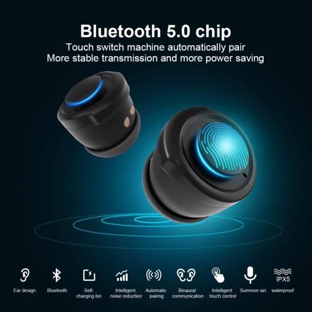 Bluetooth Earphone 2 In 1 Bluetooth 5.0 Chip IP67 Waterproof Sport Smart Watch