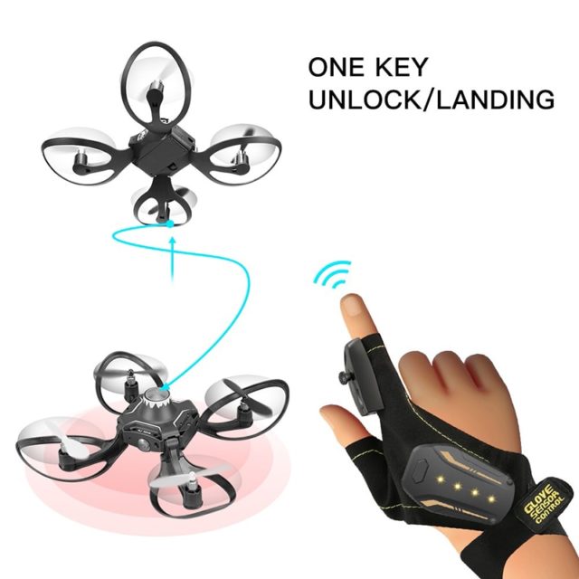 Gloves Control Mini Drone Quadcopter Wifi FPV 480P Camera 2020 new