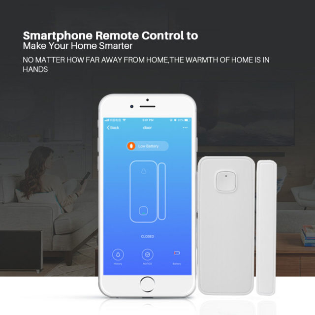 WiFi Door Alarm Sensor Smart Home Security Amazon Alexa App Control