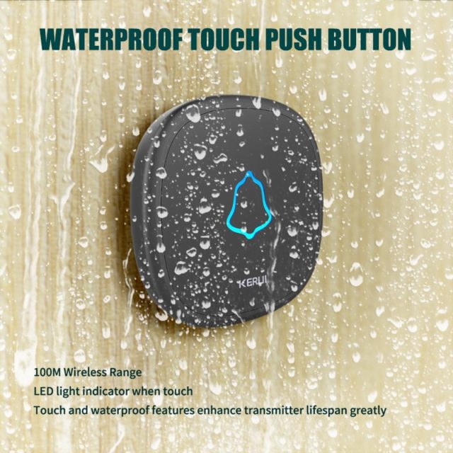 Home Security Wireless Doorbell Smart Doorbell Alarm 32 Songs Waterproof