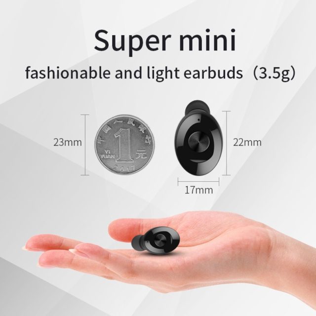 Bluetooth Mini Wireless Earphones Sport 3D Stereo Earbuds With Dual Microphone