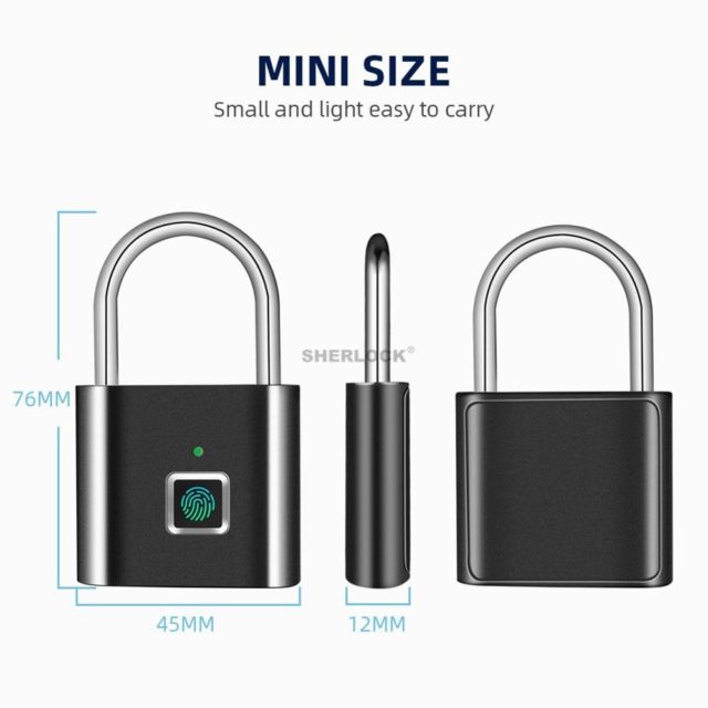 Security Door Lock Smart Keyless USB Rechargeable Fingerprint