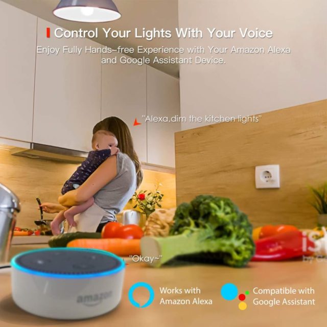 Amazon Alexa Google Home Voice Control Smart WiFi E27 7.5W RGBCW Dimmable LED