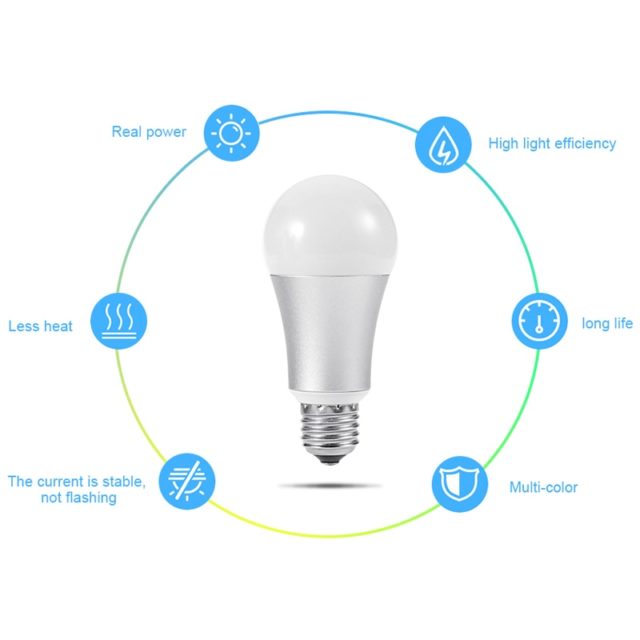 WIFI Smart RGB Color Changing Light Bulb Smart wifi Dimmable Work With Alexa