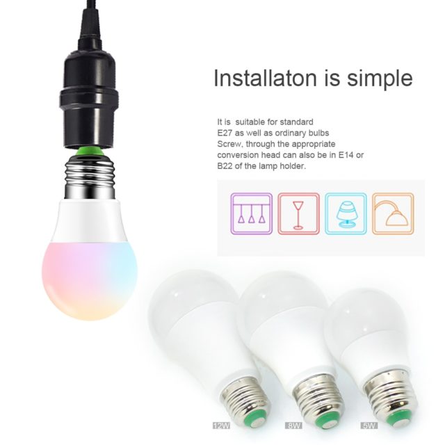 Smart Lamp 5W 10W 15W RGB Lamp Changeable Colorful Remote Control +Memory Mode