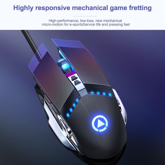 Pro Gaming Mouse 3200DPI Adjustable Silent Mouse Optical LED USB Wired Computer Mouse Notebook Game Mice for Gamer Home Office