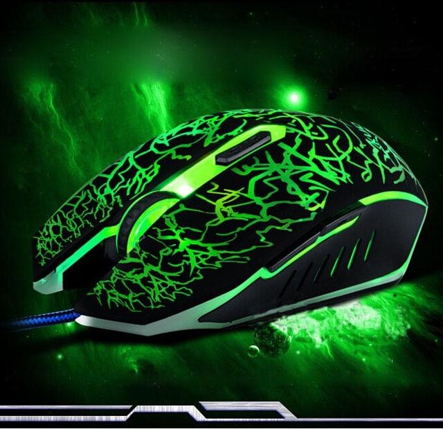 USB Wired Gaming Mouse 4000DPI Adjustable 6 Buttons LED Optical Professional Gamer Mouse Computer Mice for PC Laptop Games Z0622