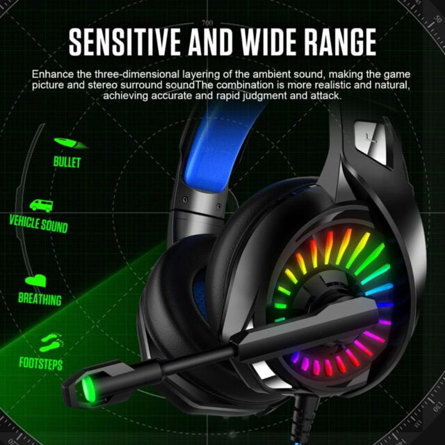 Gaming Headphones 4D Stereo RGB Earphones Headset