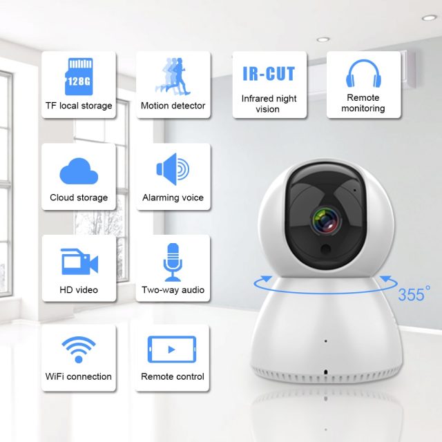 1080p Mini 2.4G AI Human Wifi Indoor Camera,Baby Monitor Pet Security IP Camera