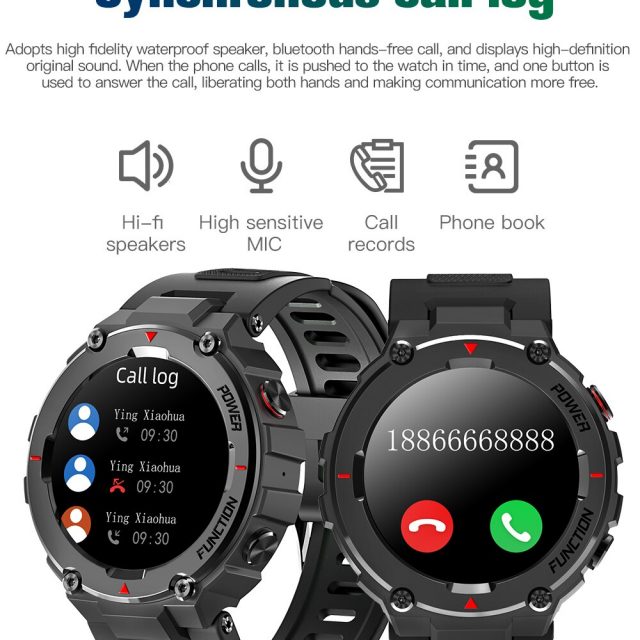 Smart watch Custom watch face long standby time 1.28 inch full circle touch