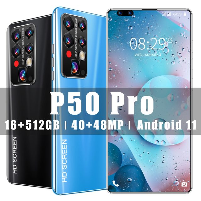 P50 PRO 7.8 Inch Android 11.0 Smartphone 48MP 5600mAh Dual Sim
